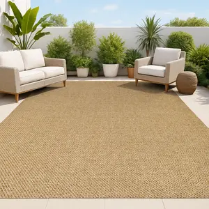 Solana Easy Jute Rustic Solid Color Area Rug