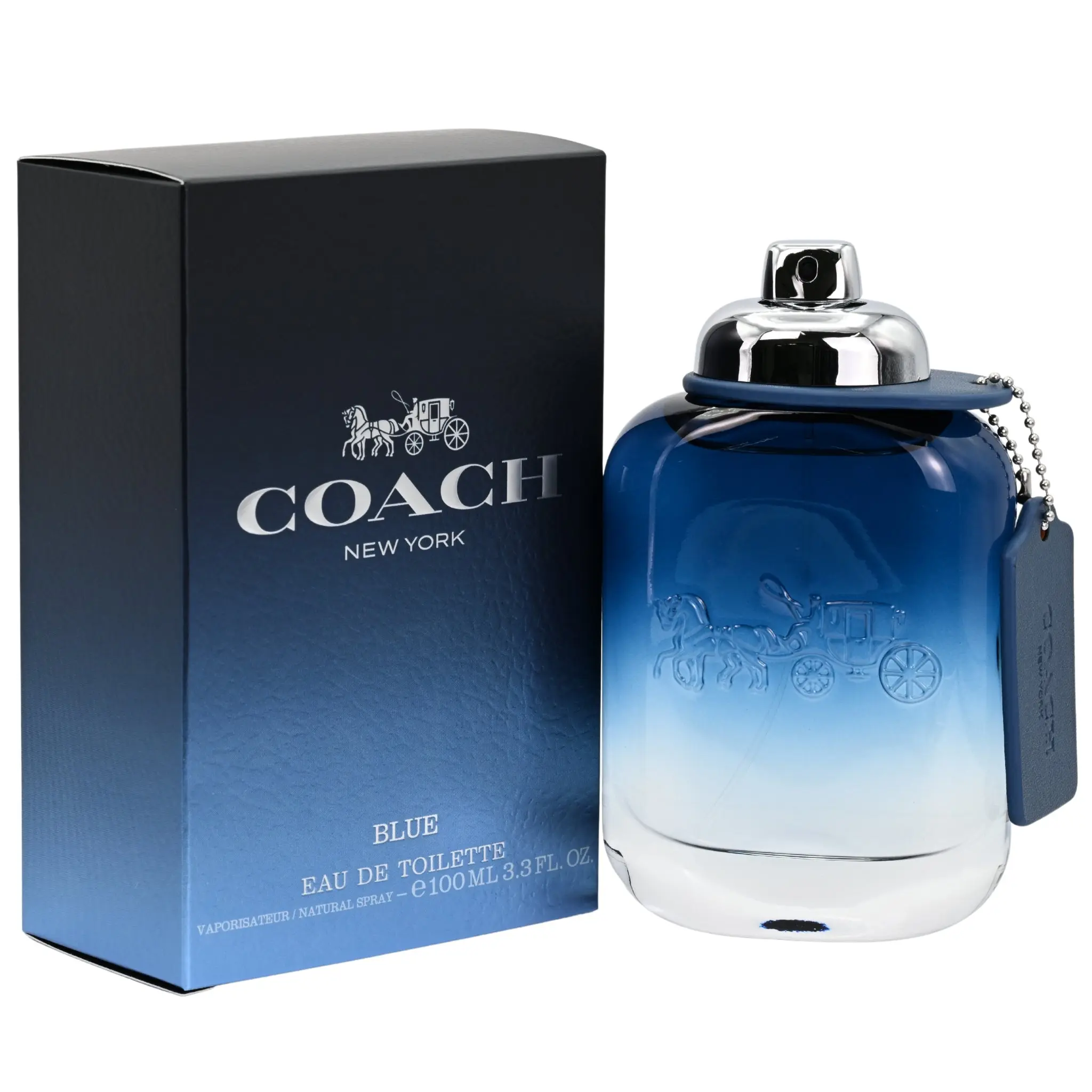 Coach New York Blue Men's Cologne - Woody Spicy Non-Sweet Multi-Scent EDT, Cedarwood & Amber Notes, Spicy Earthy Vibe, 3.4 fl oz Packaged Men's Fragrance, New In Box, Woody Spicy Fragrance