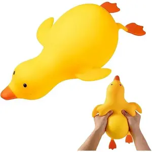 Jumbo Duck Squishy, Pinch Toys for Kids, Cute Butter Stress Balls, Slow Rebound Ultra-Soft, Reusable Fidget Pinch Toys for Kid Boys Girls Teens Adult Women Men Kindergarten Birthday, Party Favors
