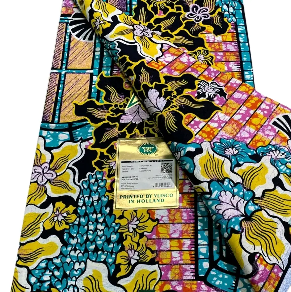 Authentic African Grand Super Wax 100%Cotton 6yards