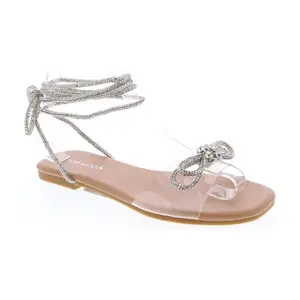 GEMMA-37 WOMEN'S SANDAL RHINESTONE EMBELLISHED OPEN TOE