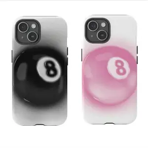 Couple 8 ball matching phone case, couple phone case - Phone Cases Phone Cover Hard Case Tough 2-piece Phone Case Protection Wireless