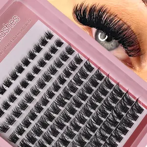 Lash Clusters 120pcs Cluster Lashes 8-16mm Wispy Individual Lashes Extensions Natural Look Lashes Fluffy Eyelashes Cluster D Curl Fluffy Cluster Lashes