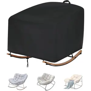 Outdoor Papasan Rocking Chair Cover , Outdoor Egg Rocking Chair Cover for Oversize Rocking Chair and Rattan Wicker Papasan, 41"W x 45"D x 31"H