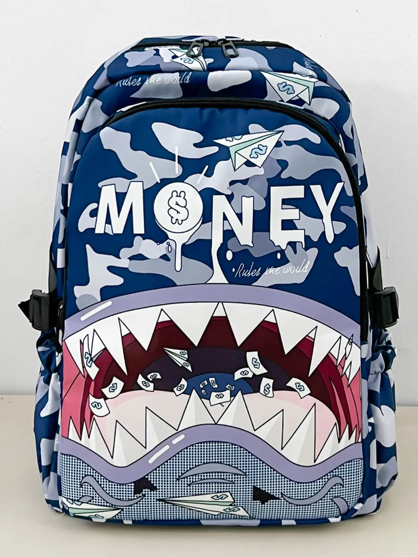 Fashionable New Colorful Student Backpack, School Backpacks, Bookbag, Book Sack, Lightweight Waterproof Nylon Backpack with Printed Cartoon Pattern, Large Capacity Simple Design, Trendy Backpack, Casual Printed Backpack
