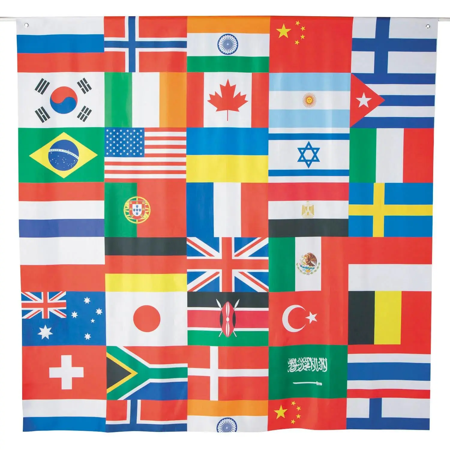 All Nations Flag Backdrop Banner, Decoration, Polyester