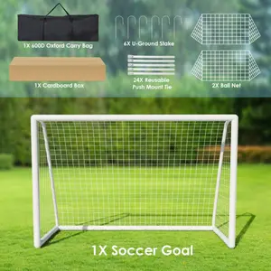 TLGREEN PVC Soccer Goal Set - 10x6.5ft/8x6ft  for Backyard Use, Available in 1Set/2Set/4Set Options, Youth Soccer Goals with Weatherproof PVC Frame, Includes Soccer Nets, Carry Bag, and Ground Stakes,for Kids and Adults, mothers day gifts ideas