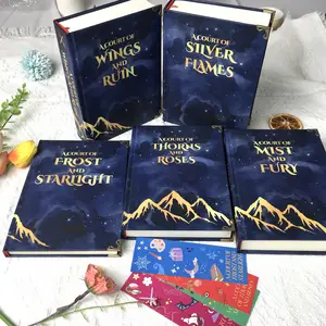 ACOTAR Special Edition Hardcover Set - A Court of Thorns and Rose series Complete 5-Book Collection Gold Metal Corners & Bookmarks