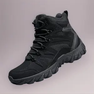 Men's All-Season High-Top Lightweight Hiking Shoes with Professional Wear-Resistant Rubber Sole Multi-Terrain Traction for Mountaineering Camping Daily Commute & Urban Streetwear