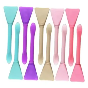 Silicone Mask Brush, 10-Pack Dual-Head Applicator, Face Mask Spatula, Clay Mask Tool, Cream Applicator, Facial Beauty Tools