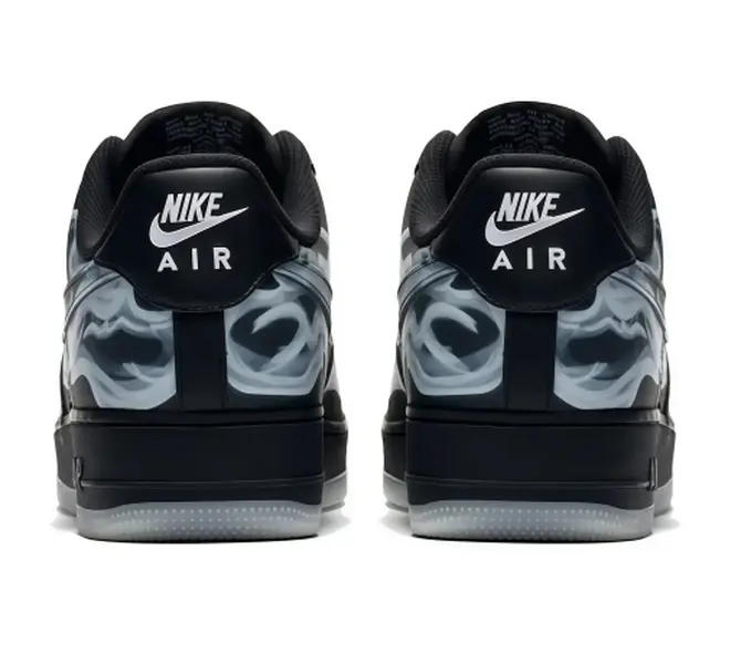 Black White Skeleton Graphic Low‑Top Unisex Casual Sneakers, Synthetic Leather Upper Lace‑Up Street Shoes, Cushioned Insole Non‑Slip Rubber Outsole for Halloween Theme Daily Street Fashion Wear