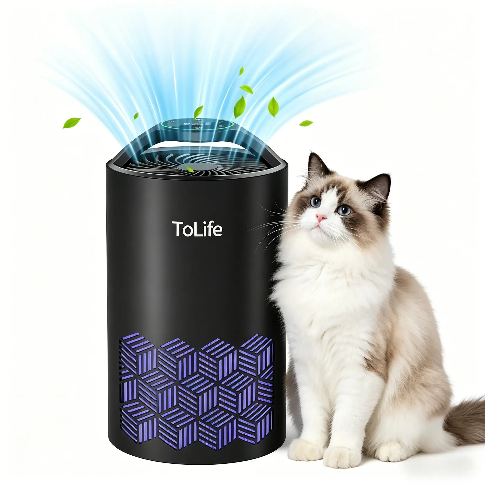 ToLife Air Purifier K1 – HEPA Filter for Pet Allergies & Dust! Quiet Sleep Mode, Portable, Perfect for Home & Office