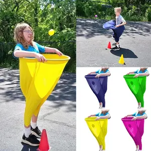 Grandma's Pants Yard Game - 1/2/4 Player Funny Outdoor Party Game with Oversized Elastic Ball for Backyard Family Gatherings & Camping Day Fun（Red）
