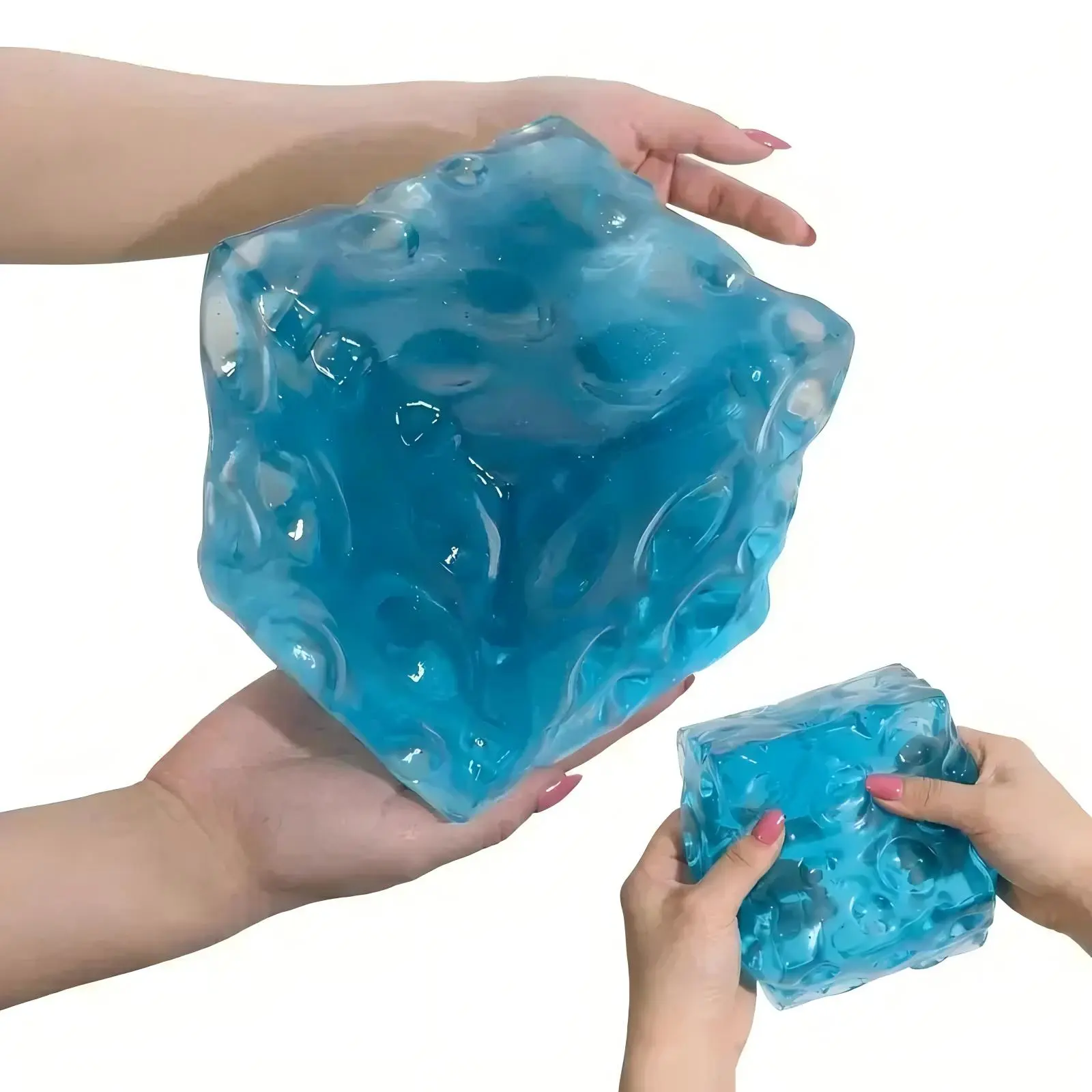 Jumbo Cheese Squishy Toy - Giant Jelly Cheese Cube, Slow-Rising Moldable Squeeze Fidget, No-Rebound Sensory Stress Relief Toy, Soft Novelty Desk Decor, Party Favor for Adults