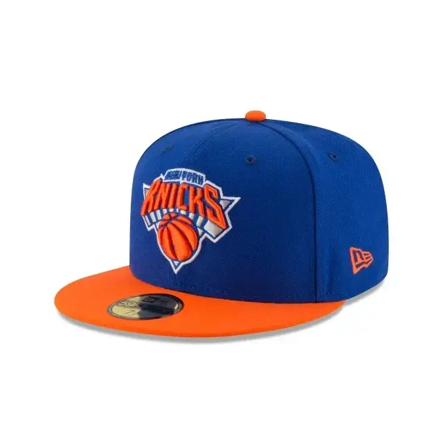 New Era 59FIFTY Knicks 2T NBA TEAM-BASIC Royal-Orange Fitted Hat by New Era Unisex Streetwear Hats Collector Style Headwear for Baseball and Urban Fashion Lovers