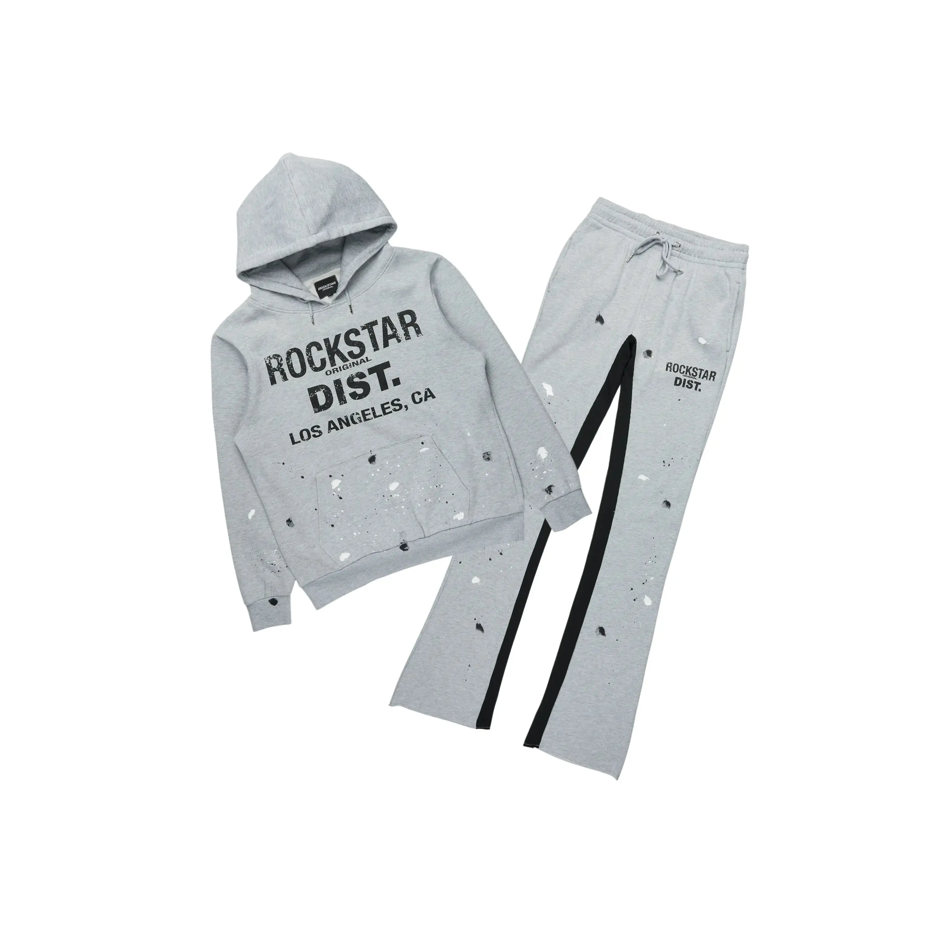 Scottie Heather Grey Hoodie/Baggy Track Pant Set Scottie Heather Grey Hoodie/Baggy Track Pant Set