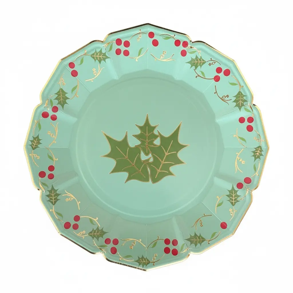 Sage Christmas Dinner Plates