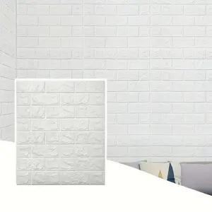 3D brick wall wallpaper-self-adhesive vinyl strippable tiles, realistic brick design, easy to clean and cut, multi-color selection for living room, kitchen, bedroom, office and dormitory decoration, imitation brick appearance, textured surfaces.