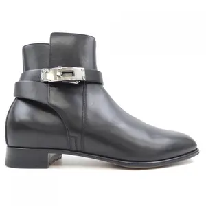Pre-owned HERMÈS Calfskin Small Leather Goods Hermes Neo Kelly Buckle Calf Boots