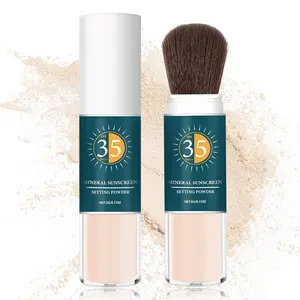 Mineral Sunscreen Powder SPF Powder for Face Oil Control Long Lasting Sunscreen Powder for Face Natural Light Breathable Translucent Powder Setting Powder Makeup - 03 Medium springtok