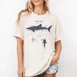 Comfort Colors Whale Shark Shirt, Whale Shark Anatomy Graphic Tee, Ocean Life Shirt