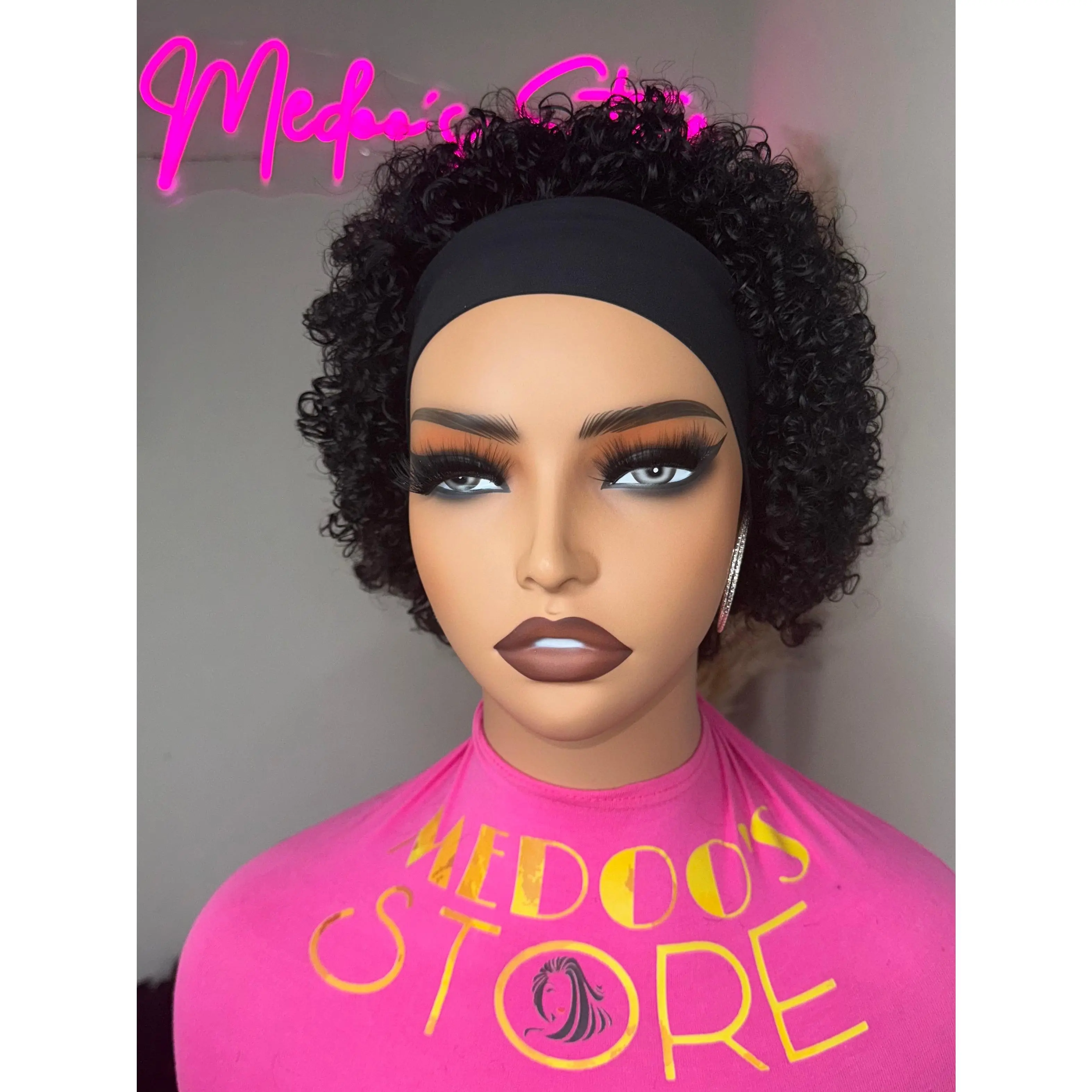 ALA Short headband curly wig