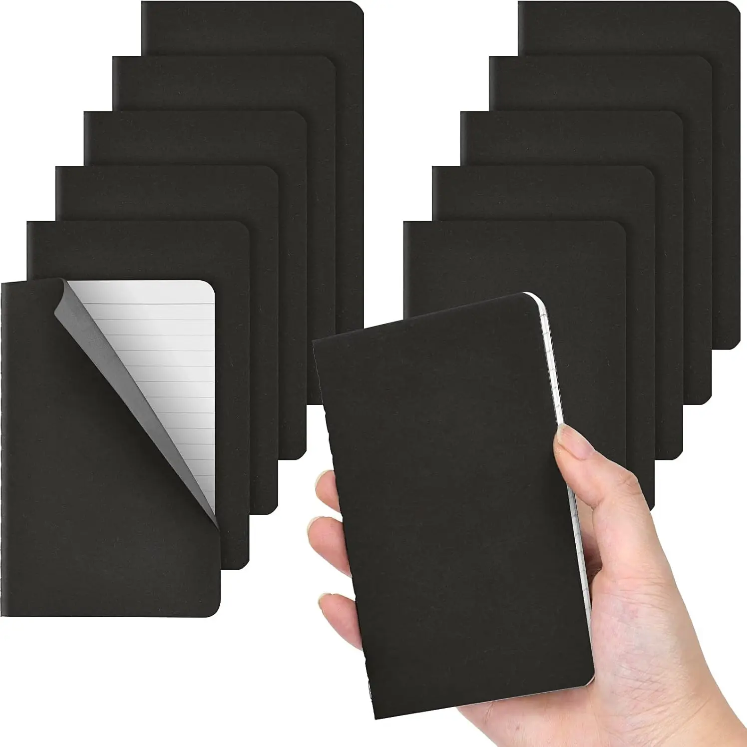 Mini Notebook Set, 3.9x5.5 Inch Soft Cover Journal Notebooks, Memo Pad for Travel Writers, Portable Diary, 30 Pages, Ideal for Men Women Kids, Travel Diary Notebook