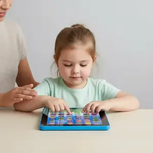 English Toddler Tablet Learning Machine, Early Education Touch Voice Puzzle Toy, Interactive Educational Tool for Kids