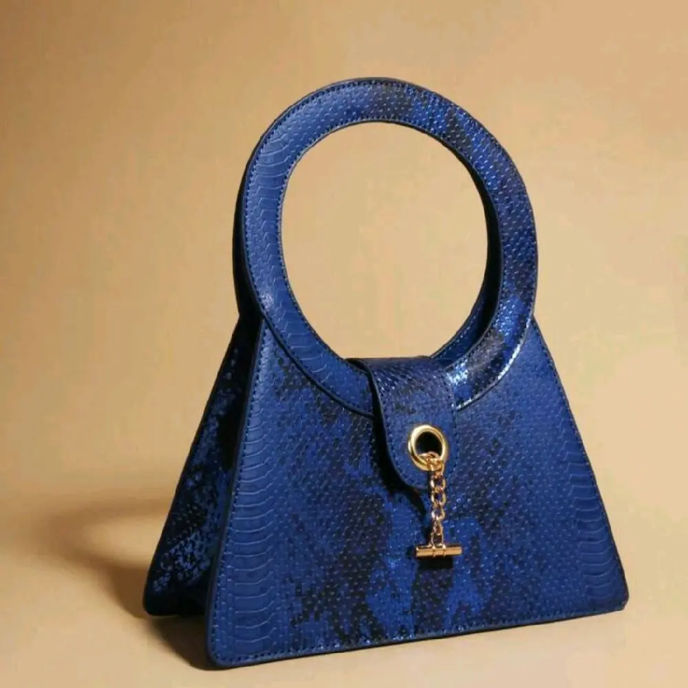 Niche Fashion Shiny Snake Pattern Elegant Handbag - Women's Shoulder Bag, Exquisite Gold Hardware Decoration And Detachable Shoulder Strap, Fashionable, Casual, Lightweight And Durable, Very Suitable For Women Who Pursue Unique Fashion, Daily Use H