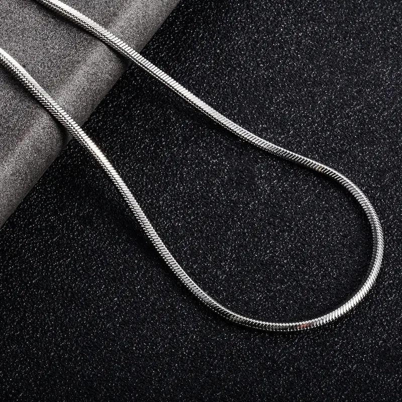 Fancy Link Chain Necklace - 2.0mm Square Box Titanium Steel Necklace for Men & Women, Hypoallergenic Non-Tarnish Fashion Jewelry, Non Tarnish Jewelry