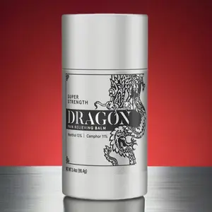 Dragon Balm Super Strength Silver Roll-Ups, Muscle & Joint Recovery, Therapeutic Plant-Based Formula,  Moisturizing & Soothing Daily Treatment