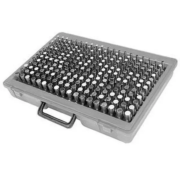 Precise 55-Piece Metric Steel Pin Gage Set, 0.21-1.29mm Measurement Range, Class ZZ Metal Construction, Plastic-Free Components, High Accuracy, Millimeters