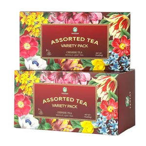 TEAFAY Assorted Tea Sampler – 9 Flavors, 18 Individually Wrapped Pyramid Tea Bags, 100% Natural, Handpicked, Whole Leaf,Great gift for tea lovers