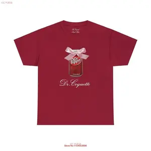Dr Pepper Meme Coquette Tumblr Y2K Silly Heavy Cotton T Shirt long or short sleeves