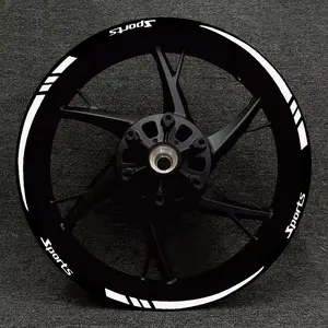 Reflective Sport Letter Wheel Stickers for Cars & Motorcycles, Universal 18-21 Inch Rim Decorative Decals, Cool Stylish Wheel Hub Decor Tape, Auto Exterior Modification Accessories for Cars, Bikes, SUVs, Trucks, Vehicles DIY Exterior Styling Decoratio
