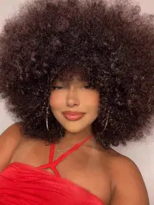 70s Afro Kinky Curly Wigs for Women and Men, Wear and Go Synthetic Huge Fluffy Gorgeous Wig for Daily&Party  Use, Perfect for Festival Party, Perfect Costume Wig, Gift for Her.