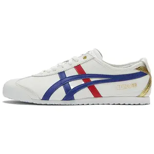 Onitsuka Tiger Mexico 66 Leather Low-Top Sneakers in White and Blue for Men and Women Trending Shoes, House White Official Shoes to Get / Maison Mihara