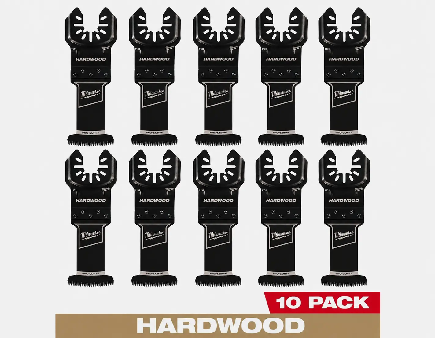 Milwaukee 1-3/8" Hardwood Cutting Multi-Tool Oscillating Blade with Japanese Teeth (10-Pack) 49-25-1130