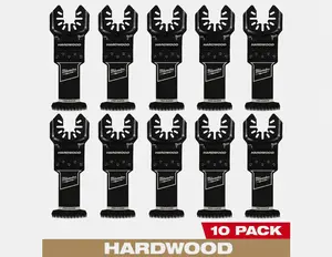 Milwaukee 1-3/8" Hardwood Cutting Multi-Tool Oscillating Blade with Japanese Teeth (10-Pack) 49-25-1130