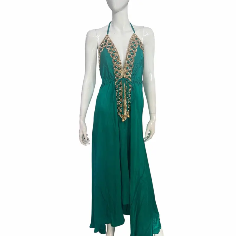 slim fit dress slacks Hattie Dress Mint Off Shoulder Maxi main image 0