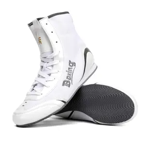 Men's High-Top Boxing Shoes, Medium Width, Fit, Breathable Mesh Upper, Durable Material, Ankle Support & Grip, Ideal for Wrestling & Street Style