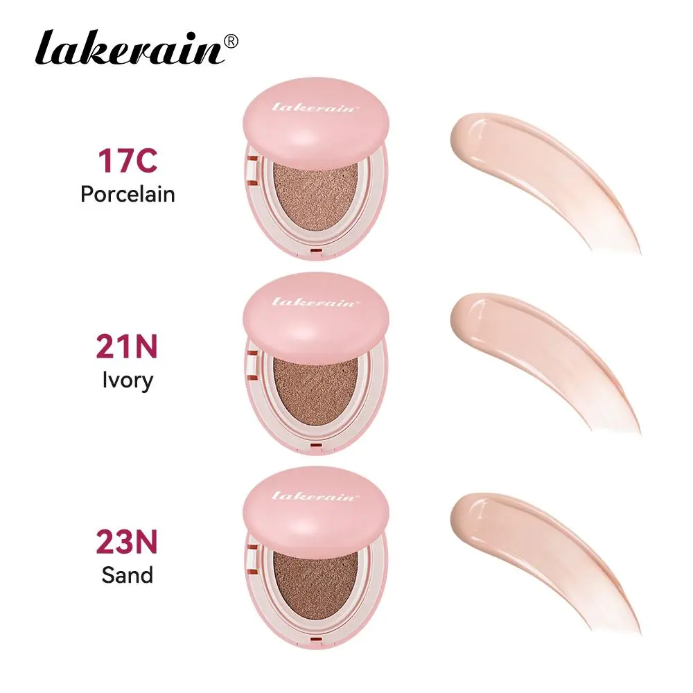 Long-lasting Cushion Foundation, 1 Count Waterproof Concealer Air Cushion, Lightweight Flawless Foundation, Medium Coverage, Natural Look, Glow, Makeup Product for All Skin Types, Cosmetic, Coconut