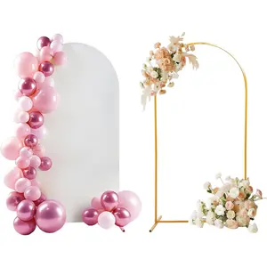 Arch Backdrop Stand and Cover Set, 6.6 FT Balloon Arch Backdrop Stand for Birthday Baby Shower Wedding Event Decorations