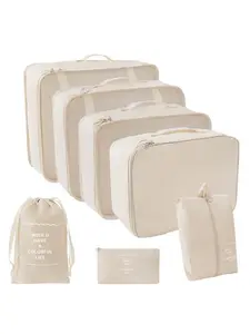 Travel Organizer Set 7-Piece, Durable Space-Saving Design, Clothes Shoes Intimate Packing Cubes, Ideal for Luggage Organization, Travel Organizer Bags, Packing Organizers, Travel Essentials