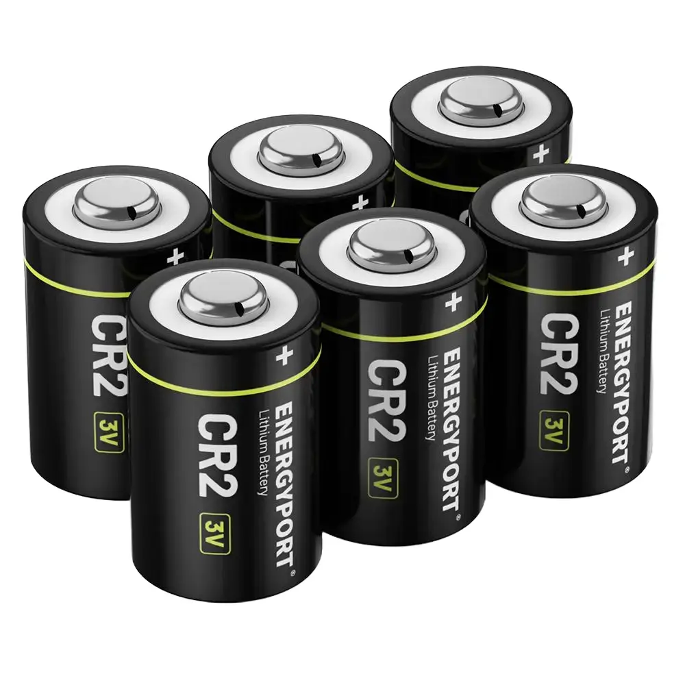 ENERGYPORT CR2 3V Lithium Battery 6 Pack, 1000mAh High Capacity Non-Rechargeable CR2 Battery, Long Lasting Power CR2 Batteries Low Self-Discharge Rate for Rangefinder, Cameras, Security Sensors 10-Year Shelf Life