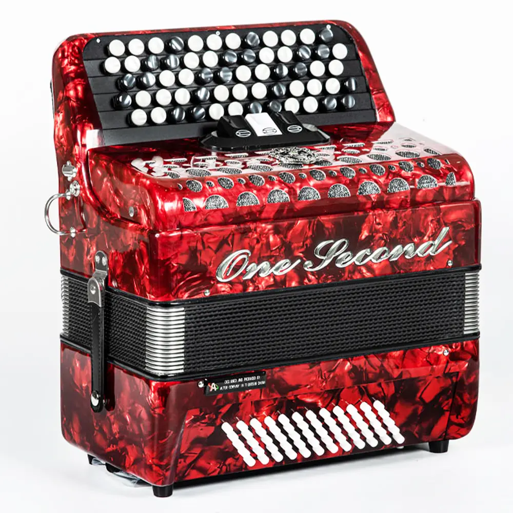 ONESECOND brand bayan accordion, 60 bass 62 keys, suitable for adult beginners and students as a professional educational instrument, equipped with a case and shoulder strap