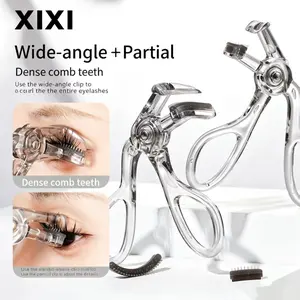 XIXI All-in-One Wide-Angle Eyelash Curler with Built-In Comb, One Clip Quick Curling No Pinch Comfortable Fit for All Eye Shapes, Long-Lasting Sunflower , Beginner Friendly Precision Comb Teeth Design, All-Day Styling Hold Without Eyelash Damage tiktoksho