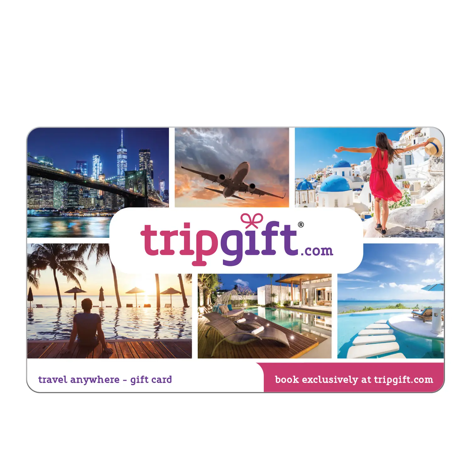 TripGift eGift Card - Value $250 for Worldwide Hotels, Flights and Travel Experiences