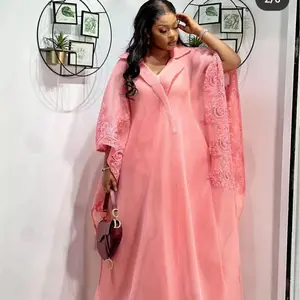 Elegant African Party Evening Dresses for Women 2024 African 3/4 Sleeve Plus Size Long Maxi Dress Gowns Dashiki Africa Clothing