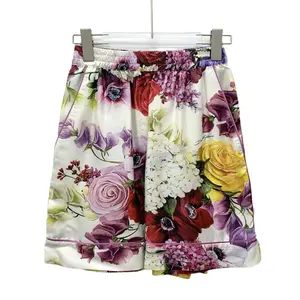 RDLT - Dolce Gabbana Multicolor Floral Print Silk Casual Shorts Size XS